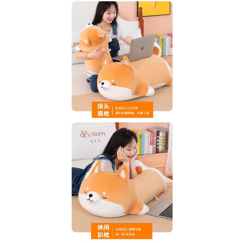 2023最新 柴犬 狗狗 小狗 趴趴款長抱枕 趴睡枕 大抱枕 枕頭 靠腰 生日 情人節 聖誕節 禮物-細節圖7