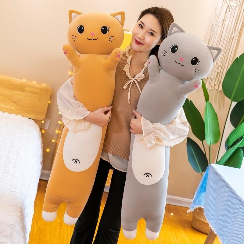 超萌 可愛 兔子 兔兔 貓咪 小貓 貓 青蛙 小豬 豬豬 長條 抱枕 玩偶 公仔 娃娃 生日 聖誕節 情人節禮物-細節圖6