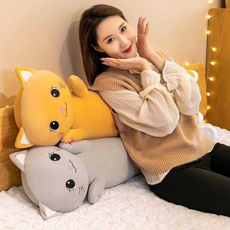 超萌 可愛 兔子 兔兔 貓咪 小貓 貓 青蛙 小豬 豬豬 長條 抱枕 玩偶 公仔 娃娃 生日 聖誕節 情人節禮物-細節圖8