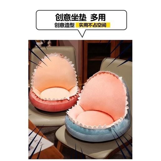 大號 鯊魚坐墊 鱷魚 恐龍 坐墊座墊 合室椅墊 圓椅 椅墊 靠墊 木頭椅墊-細節圖4