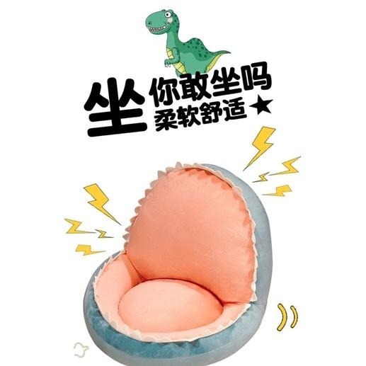 大號 鯊魚坐墊 鱷魚 恐龍 坐墊座墊 合室椅墊 圓椅 椅墊 靠墊 木頭椅墊-細節圖5