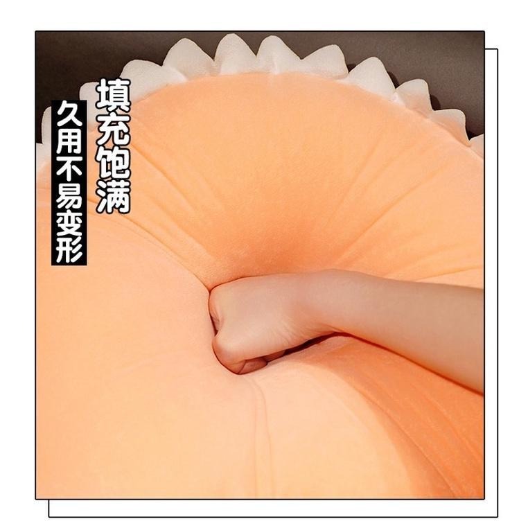 大號 鯊魚坐墊 鱷魚 恐龍 坐墊座墊 合室椅墊 圓椅 椅墊 靠墊 木頭椅墊-細節圖6