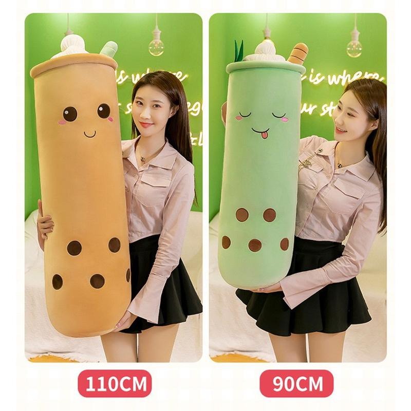 萌果 珍珠奶茶🧋草莓 奶茶 抱枕 長條 抱枕 玩偶 娃娃 陪睡抱枕 枕頭 靠腰 靠墊-細節圖5