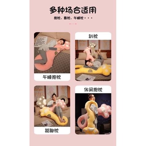 護頸 頸枕 套圈圈 貓爪 貓咪 小貓 長條 抱枕 長抱枕 陪睡抱枕 玩偶 娃娃 枕頭-細節圖5