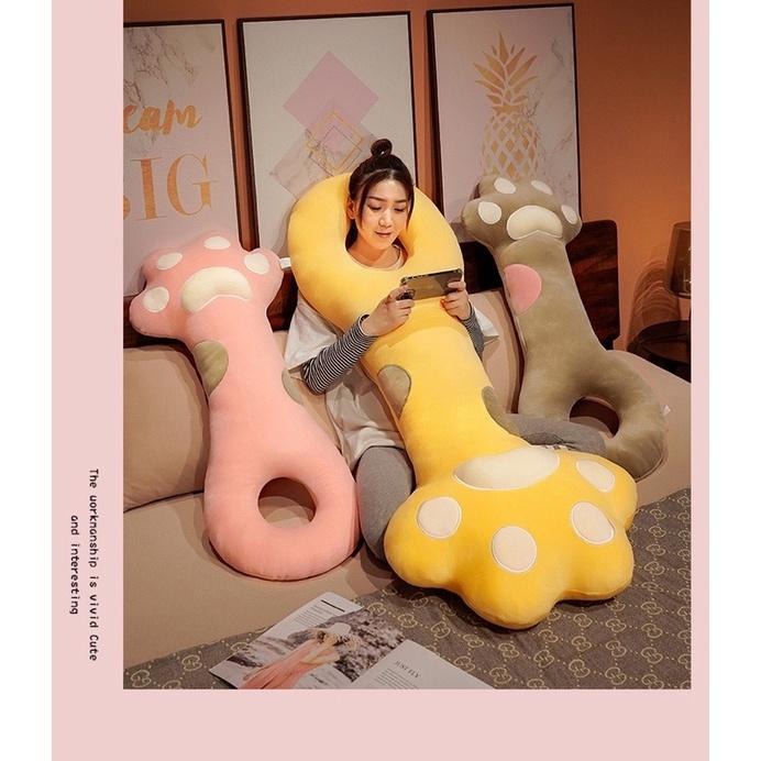 護頸 頸枕 套圈圈 貓爪 貓咪 小貓 長條 抱枕 長抱枕 陪睡抱枕 玩偶 娃娃 枕頭-細節圖6