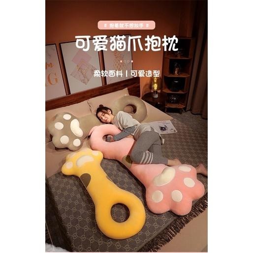 護頸 頸枕 套圈圈 貓爪 貓咪 小貓 長條 抱枕 長抱枕 陪睡抱枕 玩偶 娃娃 枕頭-細節圖9