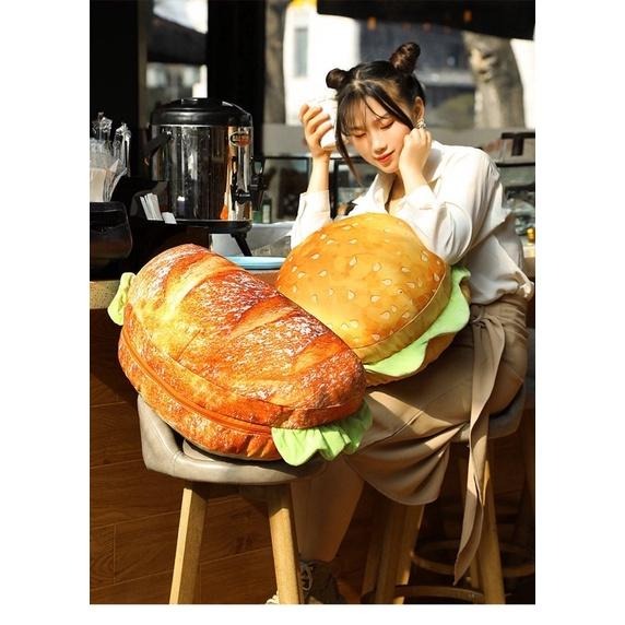 仿真 漢堡 麵包 面包 糖霜 坐墊 座墊 抱枕 靠腰 懶人沙發 坐墊-細節圖3