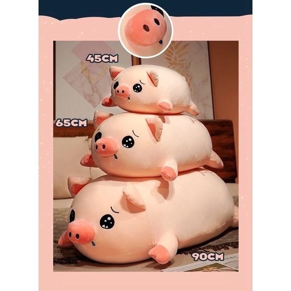 可愛 瞌睡 賣萌 趴趴豬 豬豬 小豬 抱枕 玩偶 公仔 娃娃 陪睡抱枕 長條抱枕-細節圖2