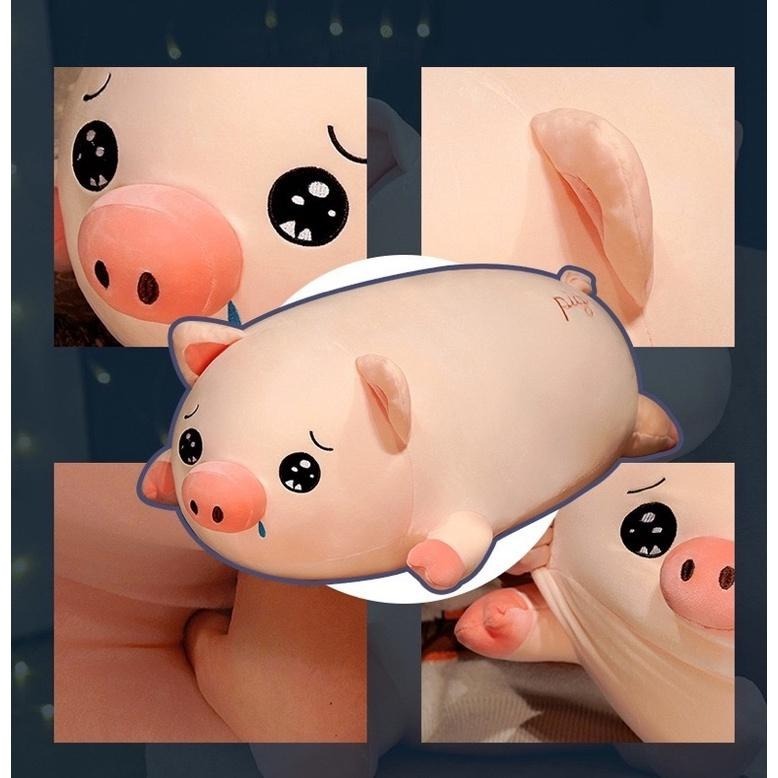 可愛 瞌睡 賣萌 趴趴豬 豬豬 小豬 抱枕 玩偶 公仔 娃娃 陪睡抱枕 長條抱枕-細節圖4
