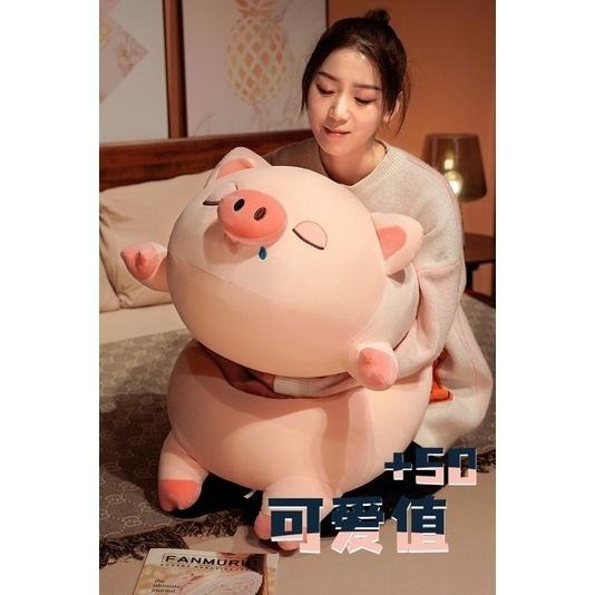 可愛 瞌睡 賣萌 趴趴豬 豬豬 小豬 抱枕 玩偶 公仔 娃娃 陪睡抱枕 長條抱枕-細節圖7