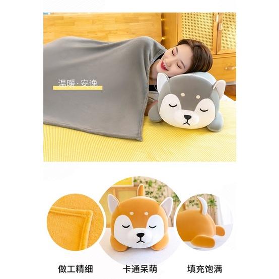 哈士奇 柴犬 小狗 狗狗 抱枕 抱枕 長抱枕-細節圖3