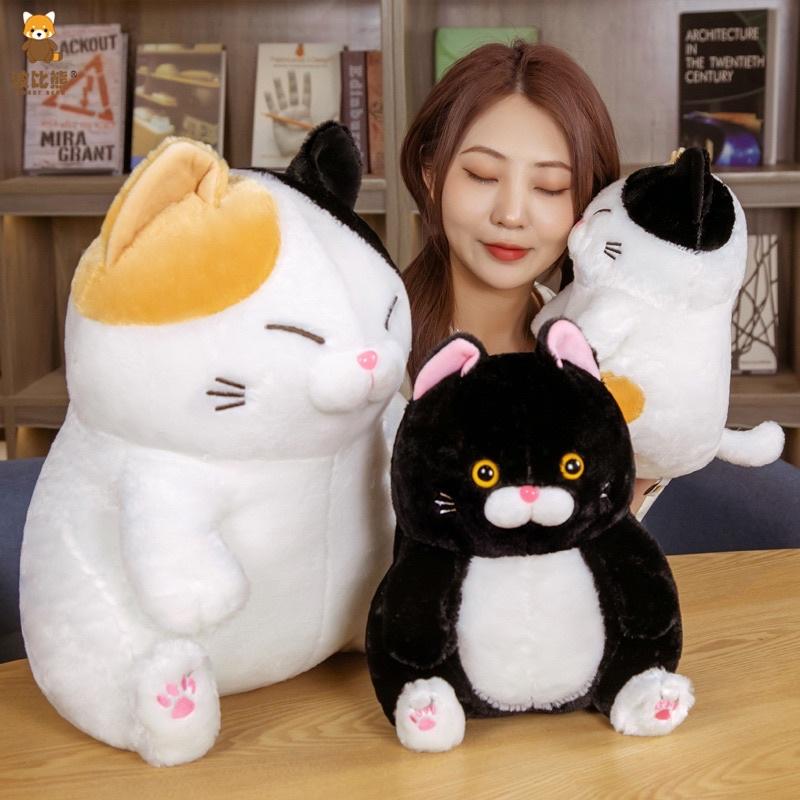鬍子貓 福氣 黑貓 花貓 圓嘟嘟貓咪 貓 喵星人 抱枕 玩偶 娃娃 聖誕節 情人節 生日 禮物-細節圖3