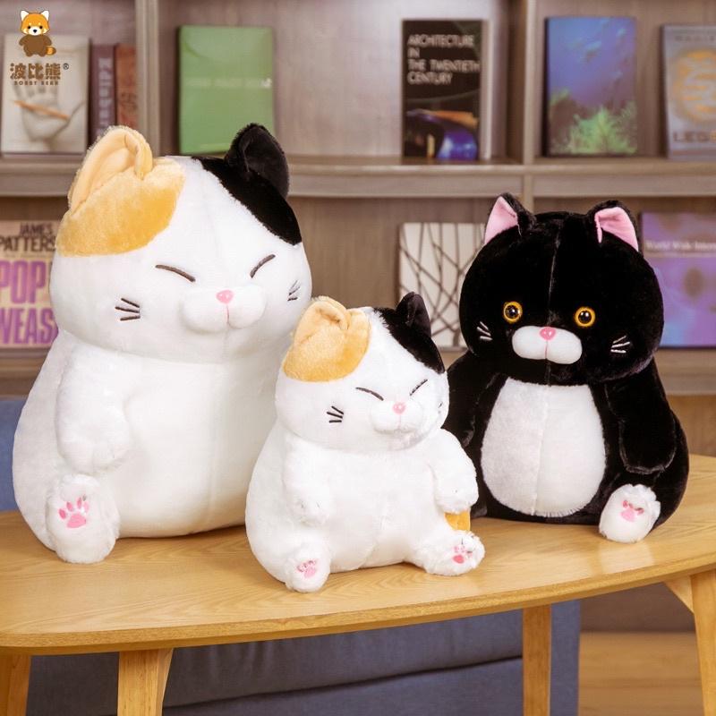 鬍子貓 福氣 黑貓 花貓 圓嘟嘟貓咪 貓 喵星人 抱枕 玩偶 娃娃 聖誕節 情人節 生日 禮物-細節圖4