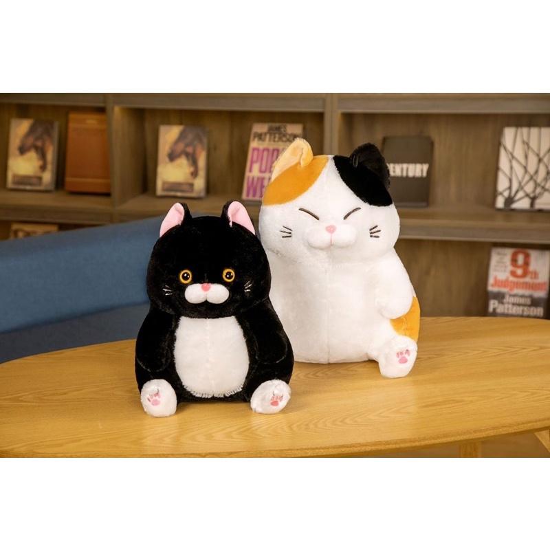 鬍子貓 福氣 黑貓 花貓 圓嘟嘟貓咪 貓 喵星人 抱枕 玩偶 娃娃 聖誕節 情人節 生日 禮物-細節圖7