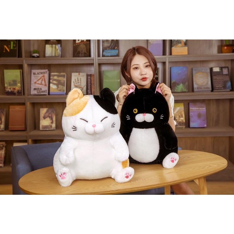 鬍子貓 福氣 黑貓 花貓 圓嘟嘟貓咪 貓 喵星人 抱枕 玩偶 娃娃 聖誕節 情人節 生日 禮物-細節圖8