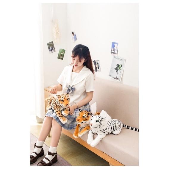 仿真老虎 豹 白老虎 面紙盒衛生紙盒 車用居家汽車出行必備網紅仿真動物紙巾盒老虎豹子公仔紙巾盒 面紙套-細節圖4