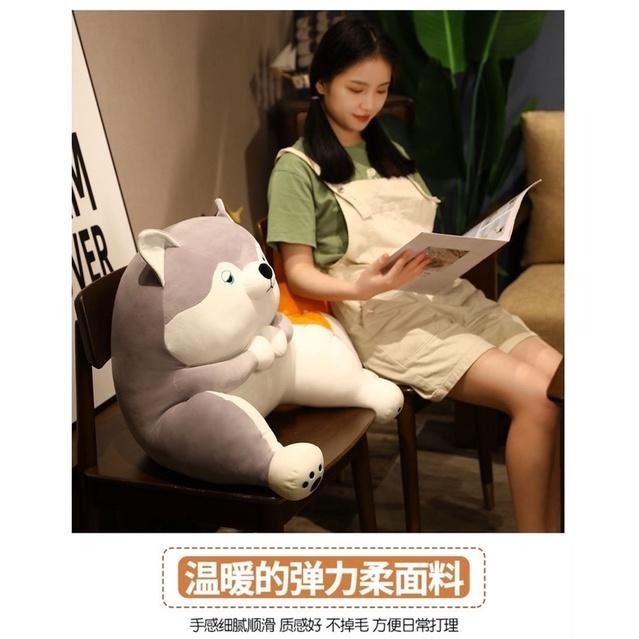 哈士奇 柴犬 羽絨棉 狗 小狗 QQ靠腰墊 靠腰 抱枕 枕頭 動物 小狗 狗狗 抱枕 腰墊 生日 情人節 聖誕節 禮物-細節圖5