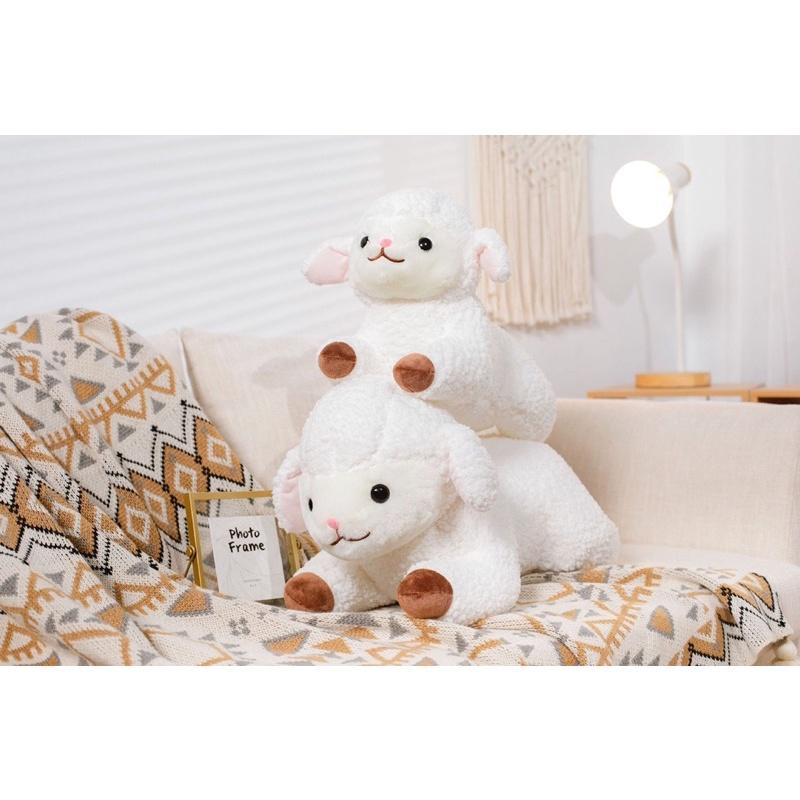 羊 綿羊 家羊 白羊 長抱枕 抱枕 玩偶 娃娃 公仔 靠腰 枕頭-細節圖5