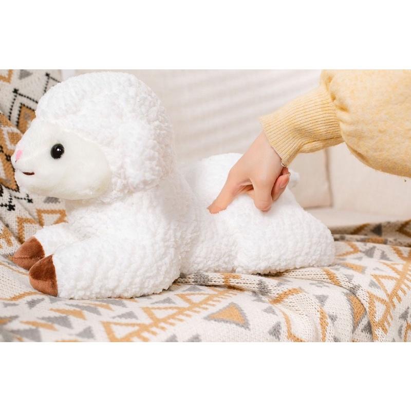 羊 綿羊 家羊 白羊 長抱枕 抱枕 玩偶 娃娃 公仔 靠腰 枕頭-細節圖8