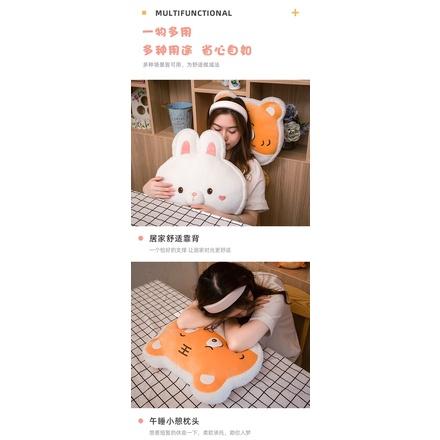 大頭抱枕 老虎 兔子 小豬  豬 哈士奇抱枕 抱枕 枕頭 靠腰墊 玩偶 公仔 娃娃 動物抱枕 聖誕節交換 生日情人節禮物-細節圖7