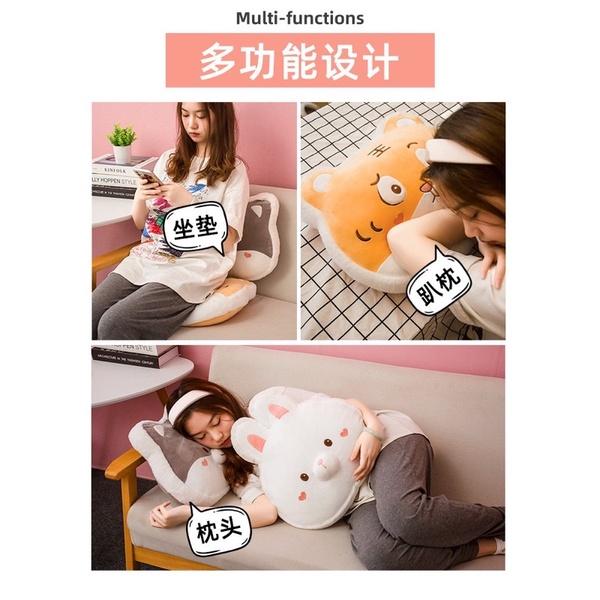 大頭抱枕 老虎 兔子 小豬  豬 哈士奇抱枕 抱枕 枕頭 靠腰墊 玩偶 公仔 娃娃 動物抱枕 聖誕節交換 生日情人節禮物-細節圖9