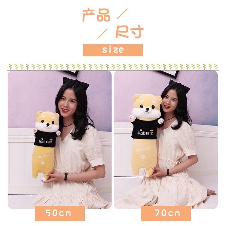 穿衣款柴犬 狗狗 動物 長條 夾腿 抱枕 餘生有你 抱枕 玩偶 公仔 娃娃  生日 情人節 聖誕節 交換 禮物-細節圖7