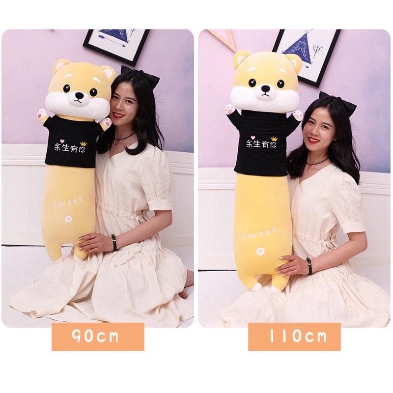 穿衣款柴犬 狗狗 動物 長條 夾腿 抱枕 餘生有你 抱枕 玩偶 公仔 娃娃  生日 情人節 聖誕節 交換 禮物-細節圖9