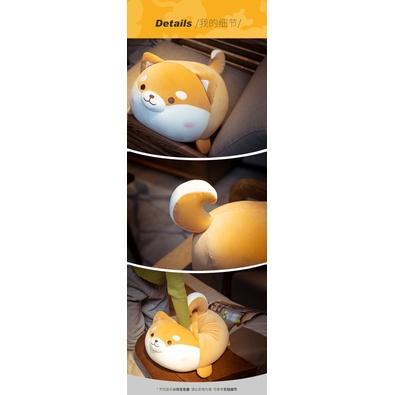 柴柴 胖柴 抱枕 柴犬 狗狗 小狗 動物 羽絨棉 抱枕 娃娃 玩偶 公仔 陪睡大抱枕 靠腰墊 枕頭-細節圖7