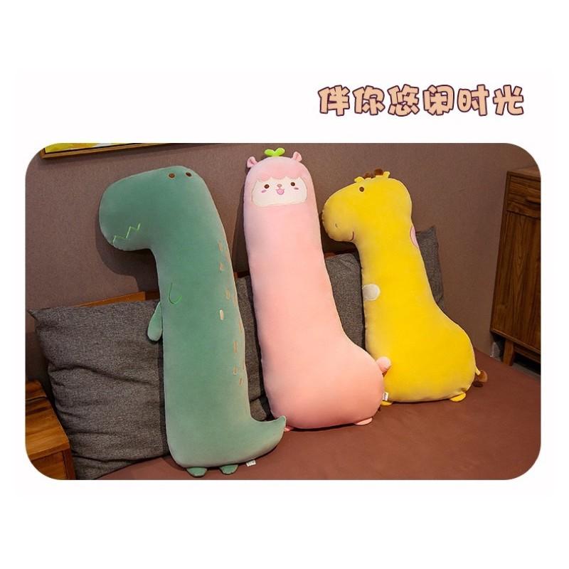 可拆洗 羽絨棉長抱枕 恐龍長抱枕 長頸鹿 長抱枕 羊駝長抱枕 羊咩咩 羊 長抱枕 床圍枕 睡覺抱枕 睡覺夾腿枕-細節圖2