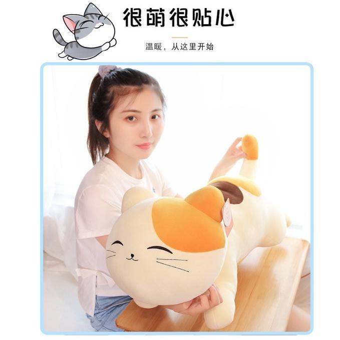 可愛瞇瞇眼 貓咪 趴趴款 貓 小貓 抱枕 玩偶 娃娃 公仔 聖誕節 情人節 生日 交換禮物-細節圖5