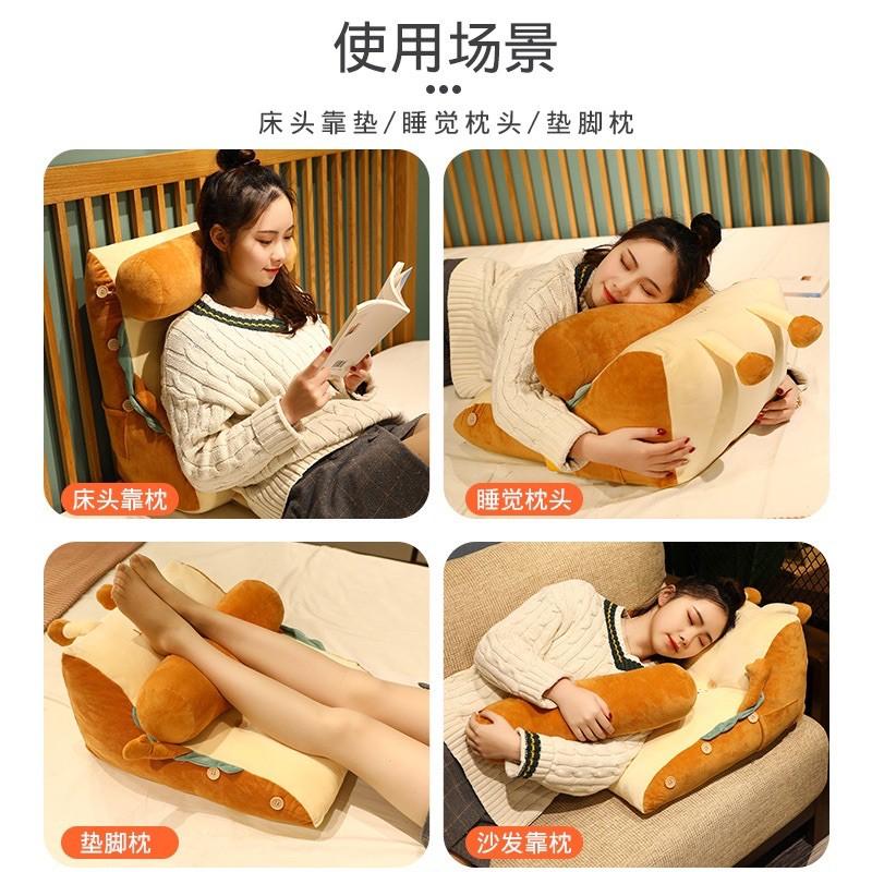 加高三角靠枕～可拆洗 土司 貓咪貓爪三角枕 麵包吐司加高三角靠墊枕 床頭靠背枕 抬腿枕 跨腳枕 趴墊枕 哺乳墊-細節圖4