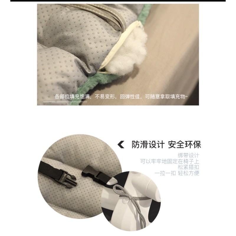恐龍 藍色小鹿 兔毛 連體 坐墊 座墊 長條坐墊 靠腰墊 靠墊-細節圖8