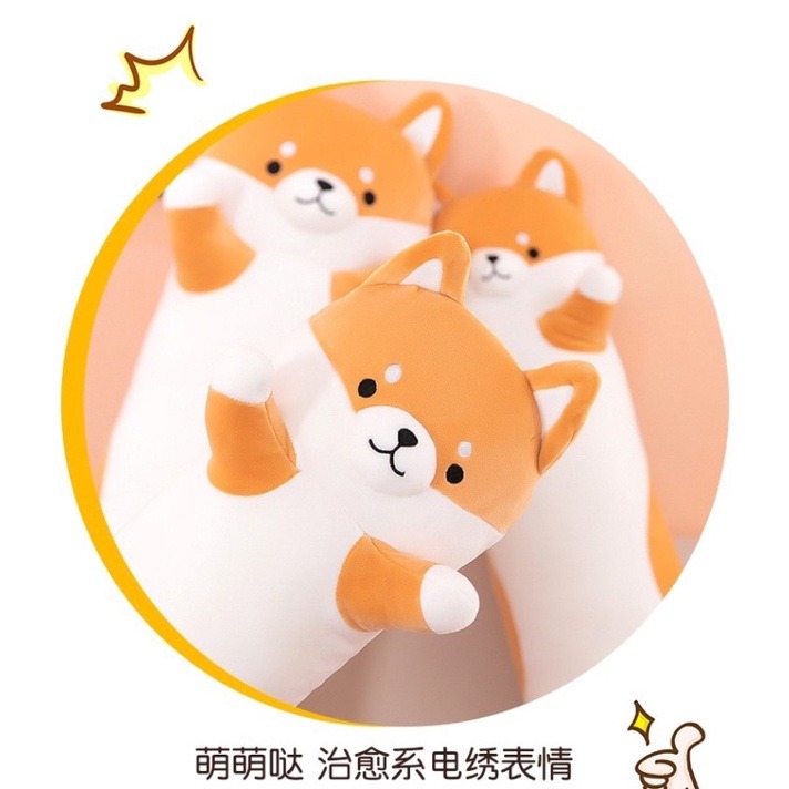 新 柴犬 小狗 狗狗 狗 動物 長條 抱枕 陪睡抱枕 枕頭夾腿抱枕禮品毛絨玩偶/靠腰 腰墊 靠枕/聖誕節/生日禮物/-細節圖5