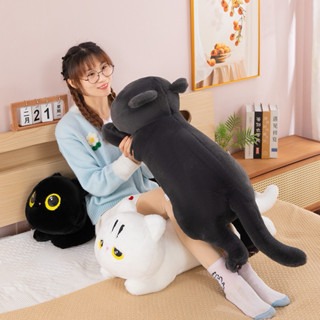三色貓 貓咪 黑貓 白貓 灰貓 仿真貓 小貓  動物 長條 抱枕 長抱枕 生日 情人節 禮物-細節圖3