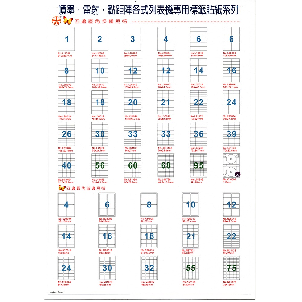 A4電腦標籤貼紙 彩色 1箱1000張 超商規格 超商貼紙 宅配單 店到店《自黏標籤貼紙》-細節圖3