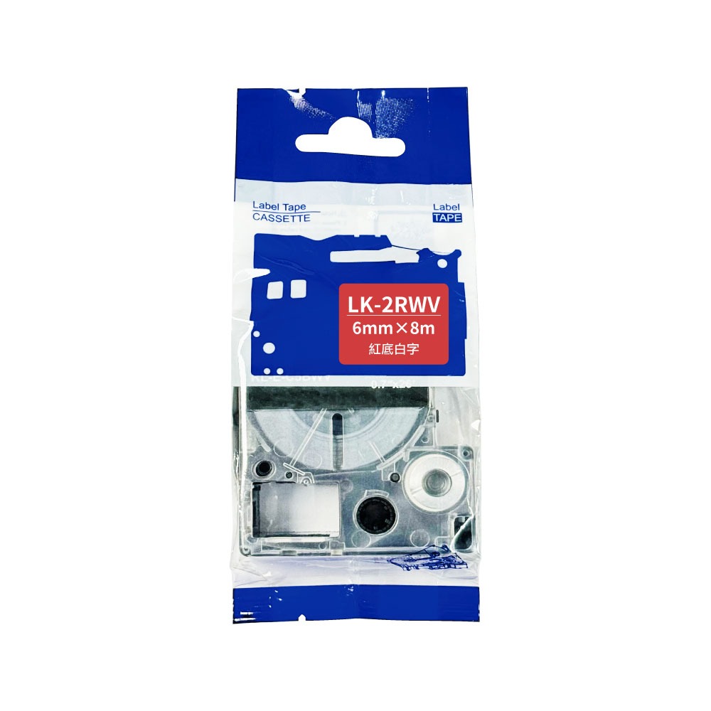 EPSON LK-2RWV 紅底白字 高品質副廠標籤帶 6mm-細節圖2