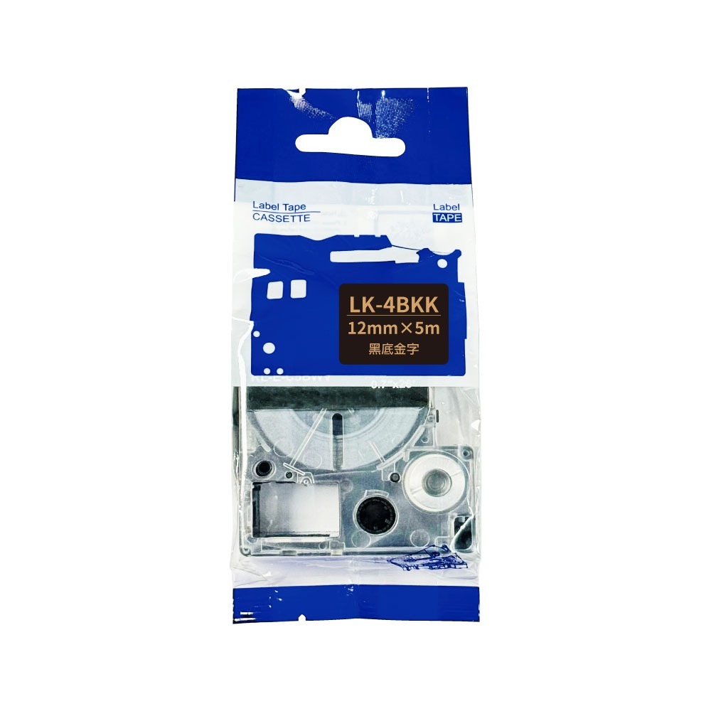 EPSON LK-4BKK 緞帶系列 黑底金字 高品質副廠標籤帶 12mm-細節圖2