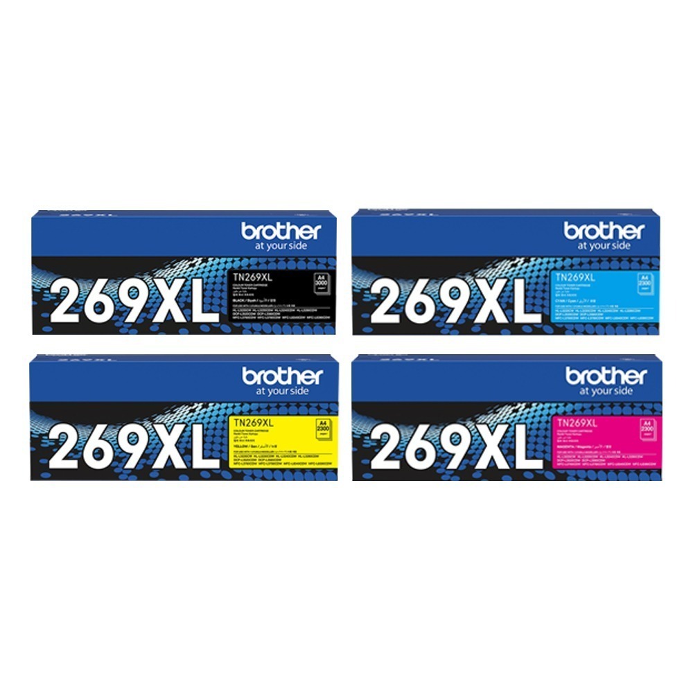 TN269XL原廠盒裝碳粉匣四色一組