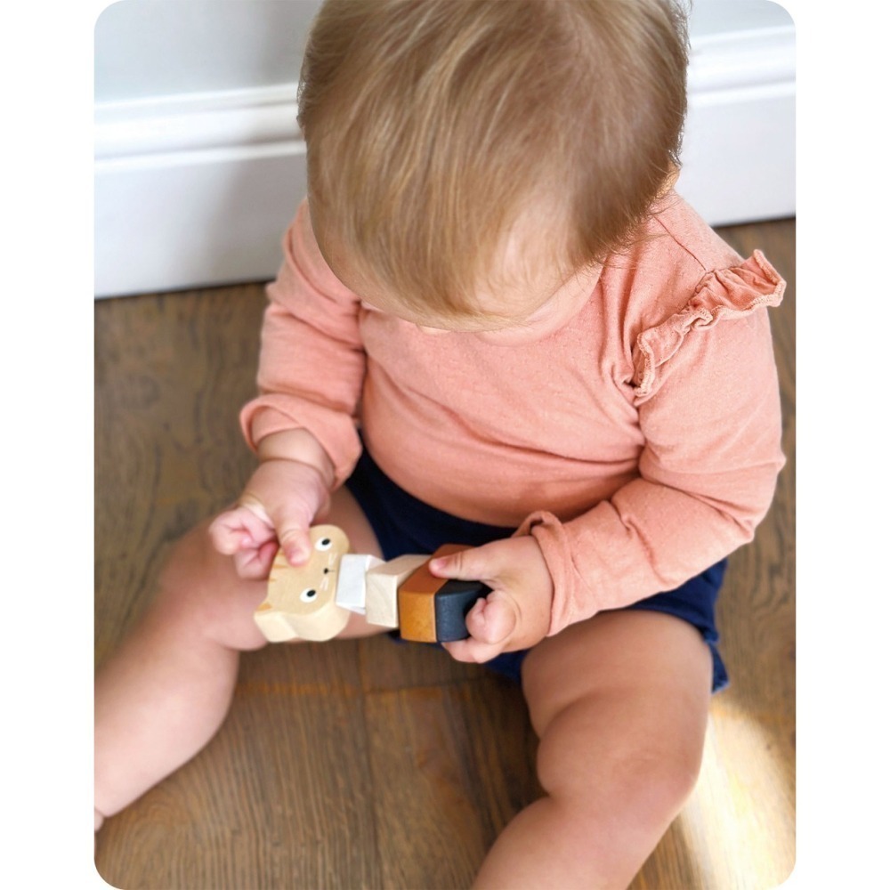 美國 Mentari-可愛貓咪疊疊樂(木製玩具/手眼協調)-細節圖4