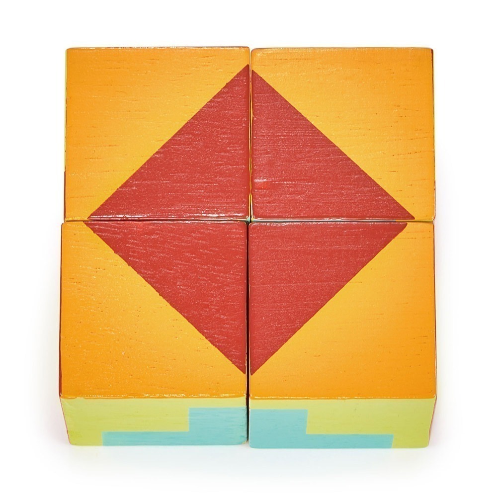 美國 Mentari-彩色方塊益智拼圖(木製玩具/認知發展)-細節圖9