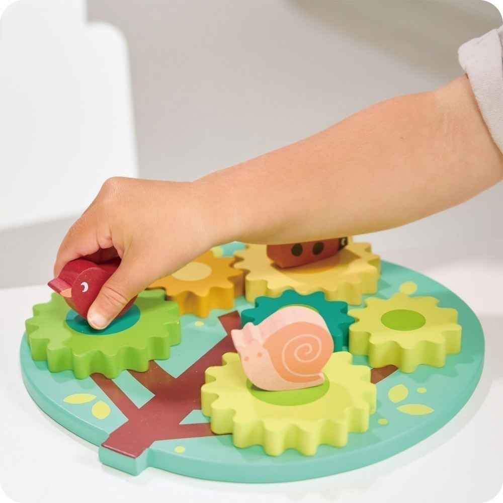 美國 Mentari-轉轉小樹齒輪板(木製玩具/手眼協調)-細節圖3