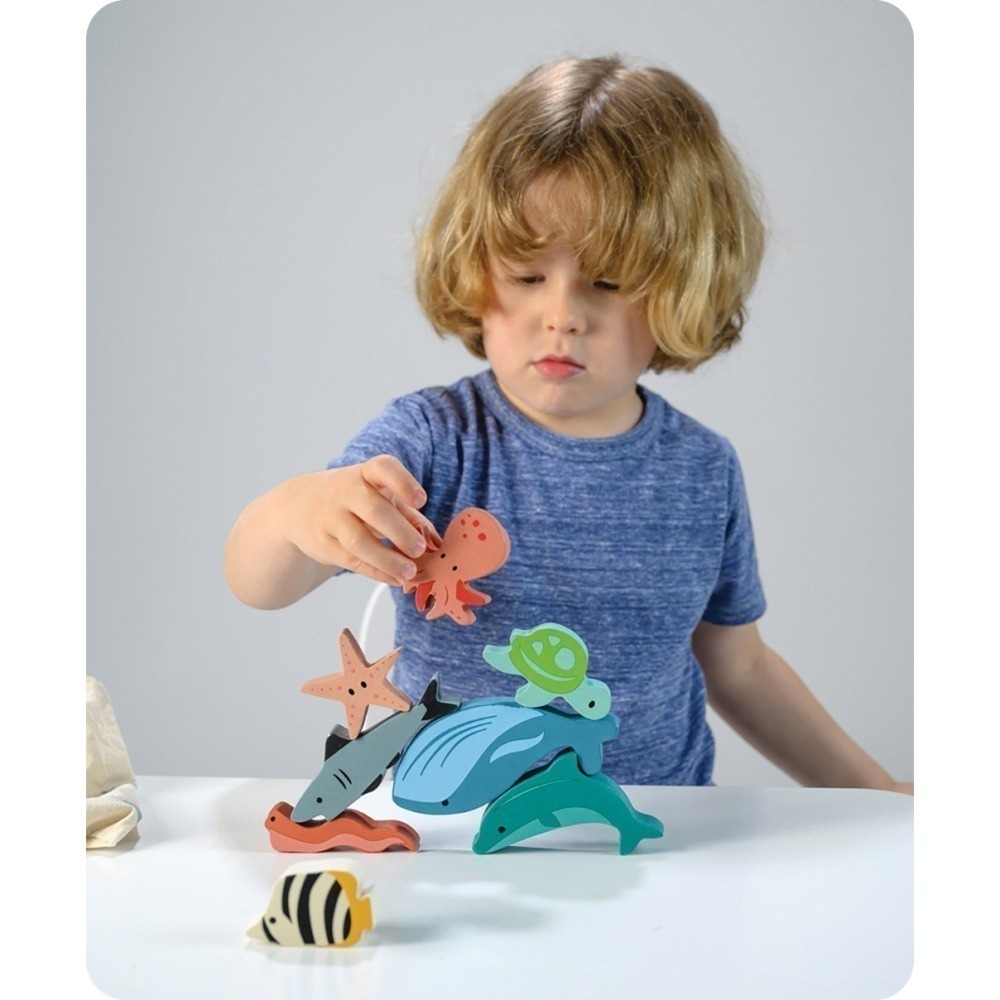 美國 Mentari-海洋探索疊疊樂(木製玩具/手眼協調)-細節圖7