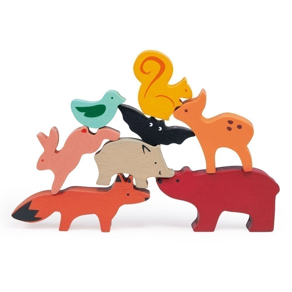 美國 Mentari-森林家族疊疊樂(木製玩具/手眼協調)-細節圖5