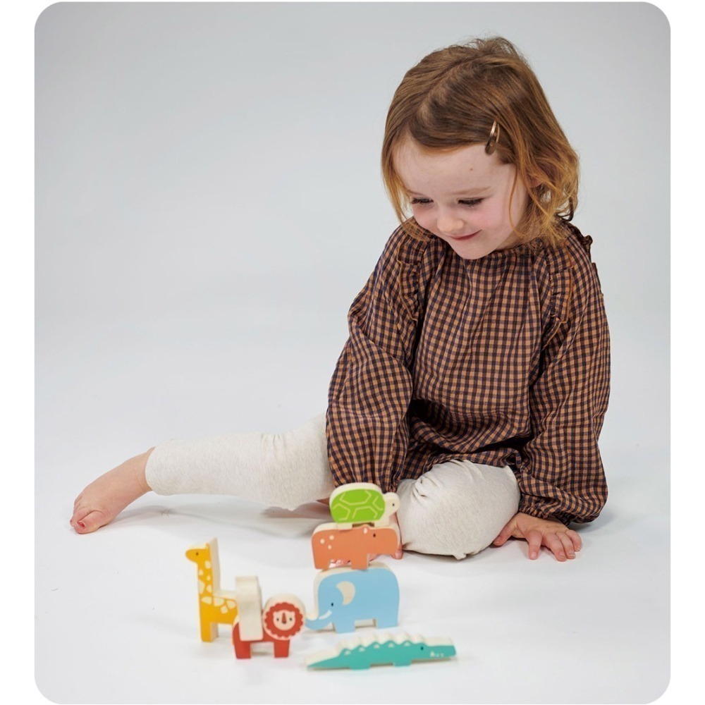 美國 Mentari-野生動物疊疊樂(木製玩具/手眼協調)-細節圖6