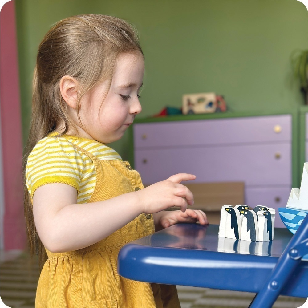 美國 Mentari-南極企鵝平衡組(木製玩具/手眼協調)-細節圖4