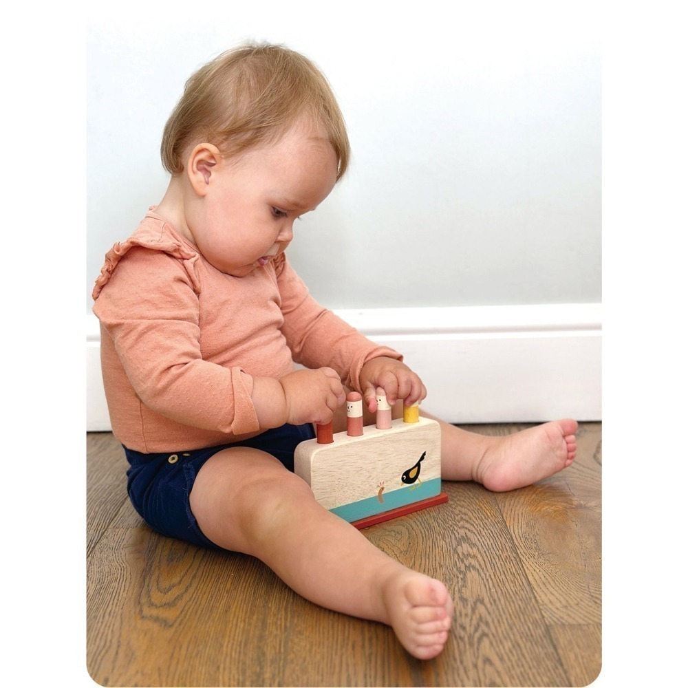 美國 Mentari-可愛蟲蟲彈跳組(木製玩具/手眼協調)-細節圖4