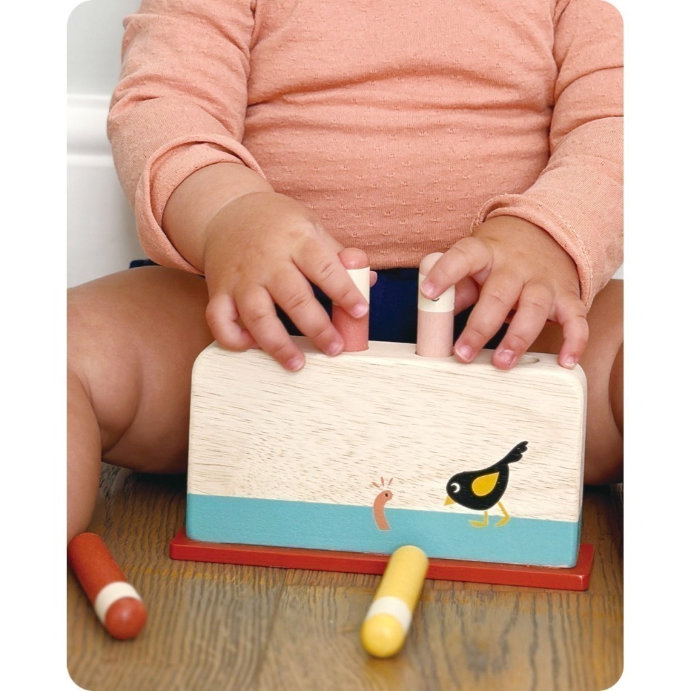 美國 Mentari-可愛蟲蟲彈跳組(木製玩具/手眼協調)-細節圖5