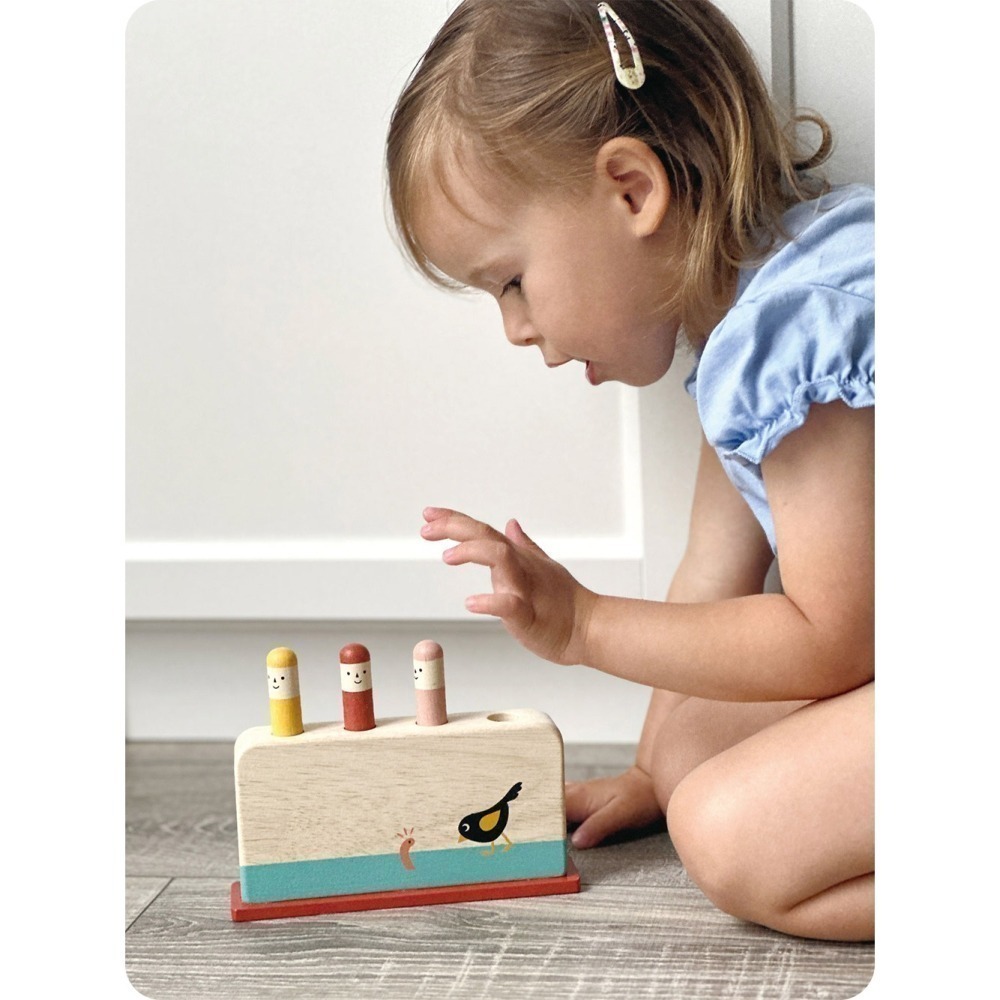 美國 Mentari-可愛蟲蟲彈跳組(木製玩具/手眼協調)-細節圖6