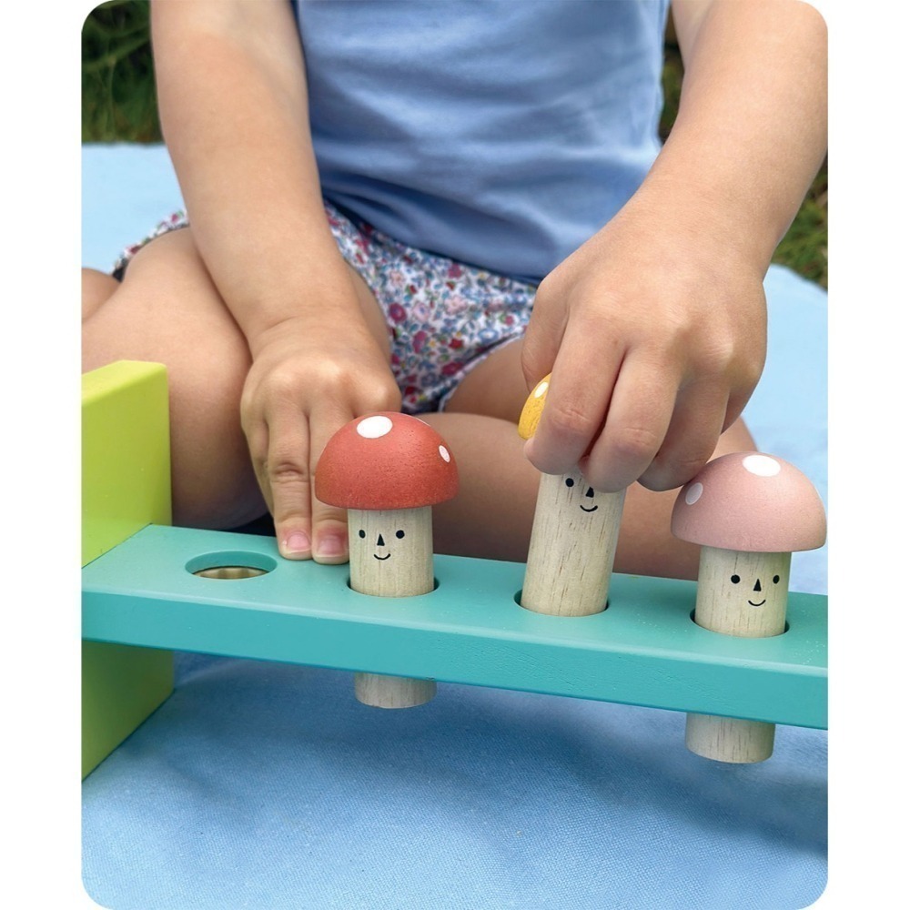 美國 Mentari-森林蘑菇敲敲樂(木製玩具/手眼協調)-細節圖5