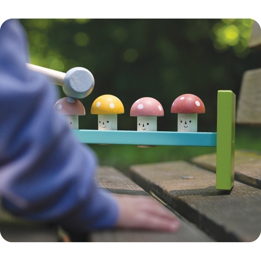 美國 Mentari-森林蘑菇敲敲樂(木製玩具/手眼協調)-細節圖7